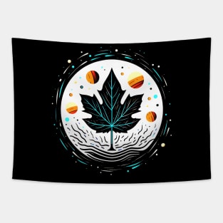 Maple Leaf abstract design Canada Day Design gift idea Tapestry