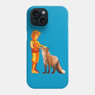 Little Boy and Fox Friend Phone Case