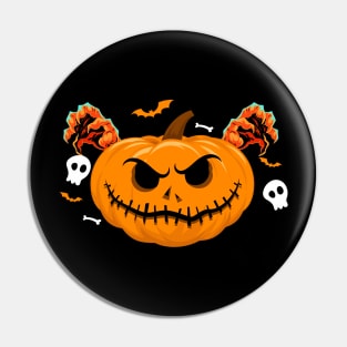 Scary Jack O' Lantern Pin