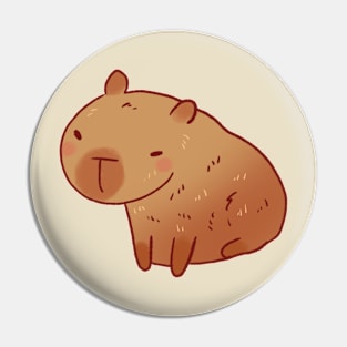 Chunky Capybara illustration Pin