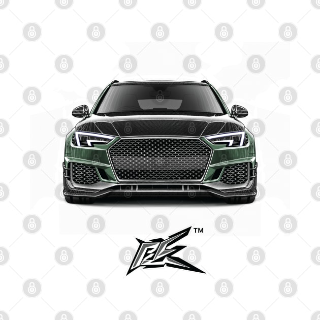 audi rs4 green by naquash