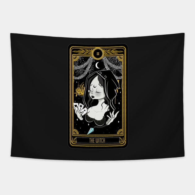 dark witch card Tapestry by marko0z