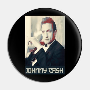 Black styles Johnny Cash Pin