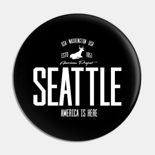 USA, America, Seattle, Washington Pin