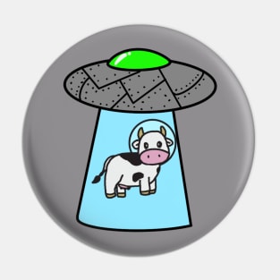 Cow Alien Abduction Pin