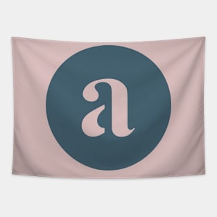 Lowercase letter a in a circle frame Tapestry