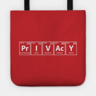 Privacy (Pr-I-V-Ac-Y) Periodic Elements Spelling Tote