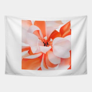 Orange and White Flower Tapestry