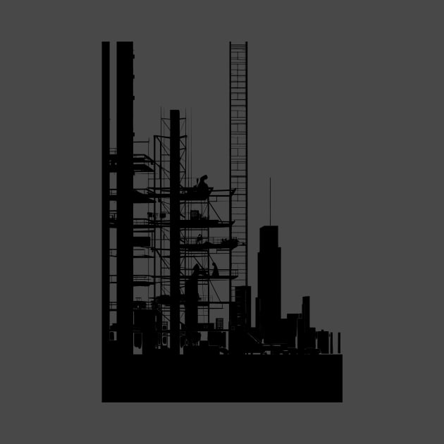 Bauhaus Construction Site Black by Polyshirt