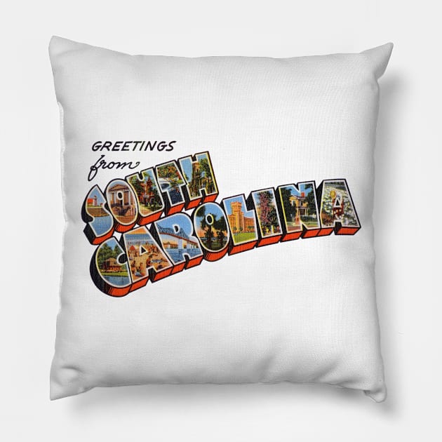 Greetings from South Carolina Pillow by reapolo