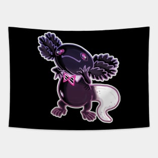 Axolotl black and white mud puppy  1 Tapestry