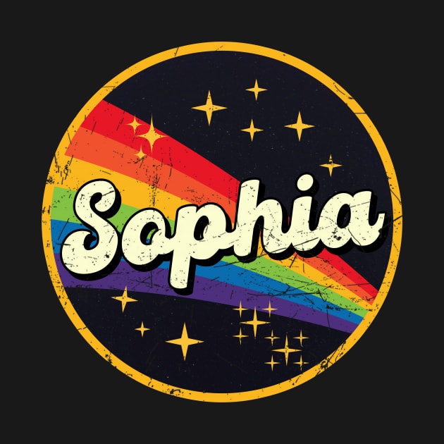 Sophia // Rainbow In Space Vintage Grunge-Style by LMW Art