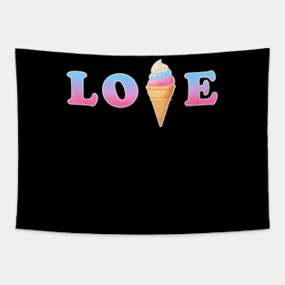 I Love Ice Cream Fun Cute Novelty Tapestry