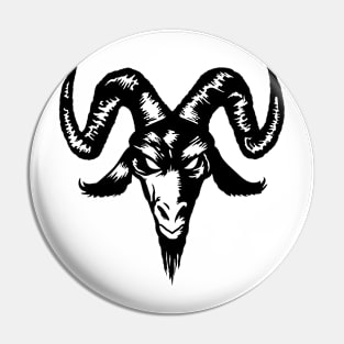 Satanic Goat Head (black) Pin