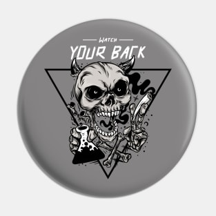 Watch Your Back Pin