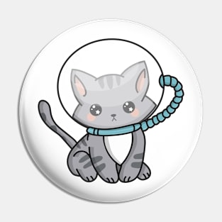 Cute Astronaut Kitty Pin