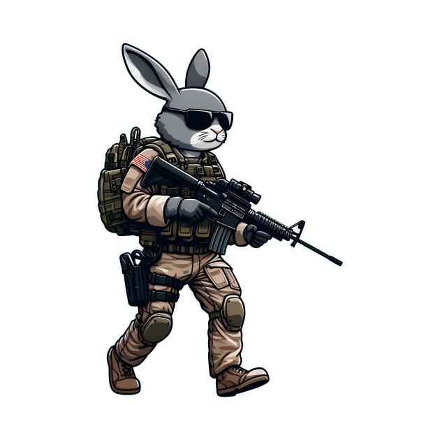 Tactical Rabbit by Rawlifegraphic