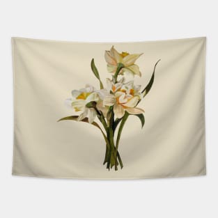 Double Narcissi Spring Flower Daffodil Bouquet Cut Out Tapestry