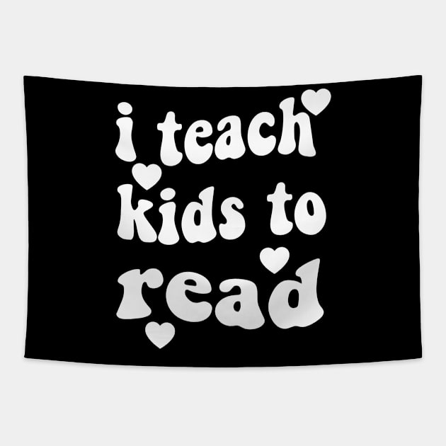 i teach kids to read  Teacher Life  Love Heart Tapestry by soukai
