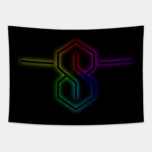 The "S" - Rainbow Glow Tapestry