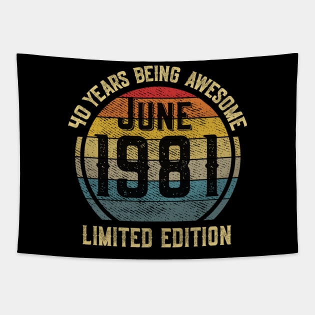 June 1981 Limited Edition 40 Years Of Being Awesome Tapestry by sufian