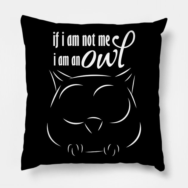 I AM AN OWL Pillow by HAIFAHARIS