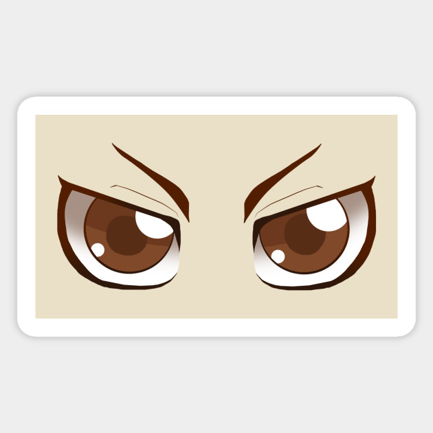 Anime Eyes Brown Anime Eyes Sticker Teepublic,Easy Way To Draw Safety Goggles