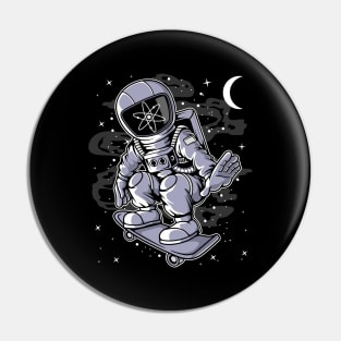 Astronaut Skate Cosmos ATOM Coin To The Moon Crypto Token Cryptocurrency Blockchain Wallet Birthday Gift For Men Women Kids Pin