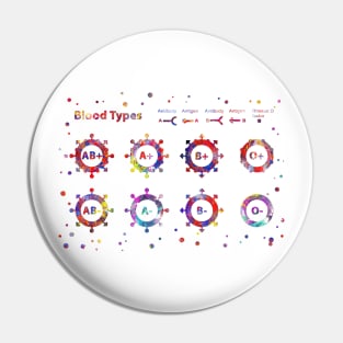 Blood types Pin