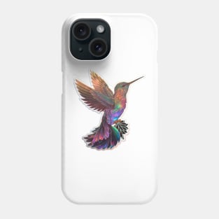 Holographic Puffy Hummingbird Phone Case