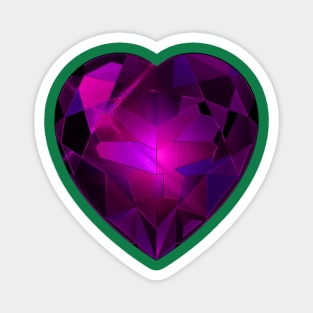 Pink Heart Gemstone Magnet