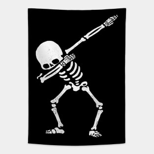 Dabbing Skeleton Tapestry