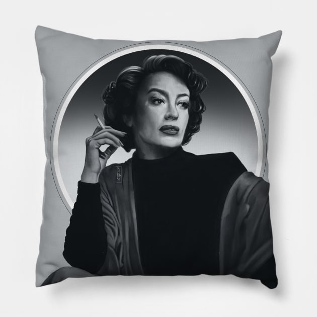 Joan Crawford (ver 2.) Pillow by CherrySketch