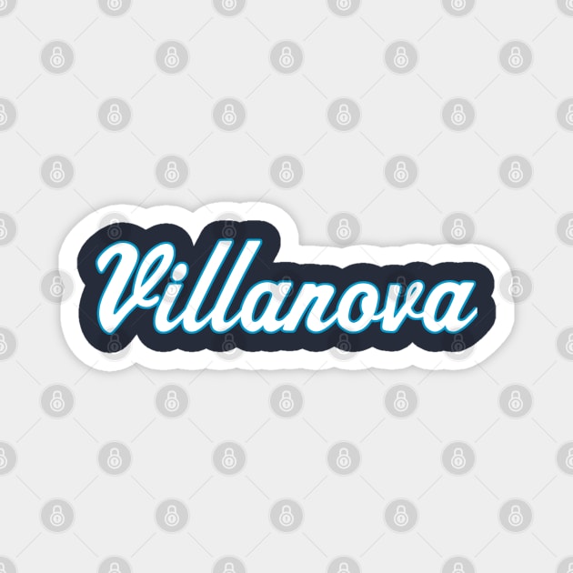Villanova Retro Script Magnet by twothree