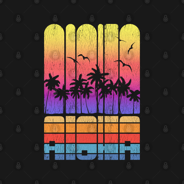 Cool Vacation Aloha Seaside Palm Tree Novelty - Vacation - T-Shirt