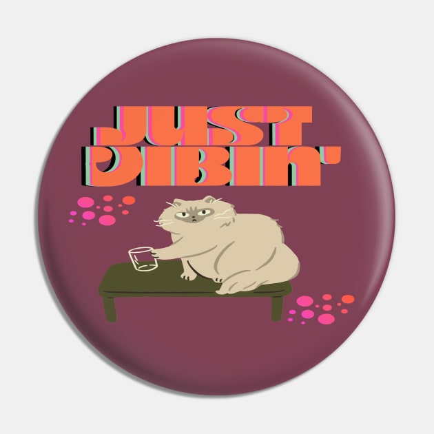 Just Vibin' (Cat) Pin by Cheri Carlisa Designs