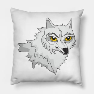 White Wolf Pillow