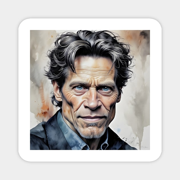 Portrait of Willem Dafoe Magnet by bogfl