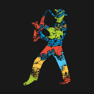 Colorful Saxophone Player T-Shirt