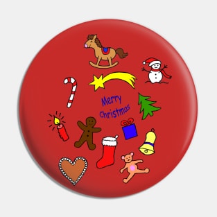 Christmas doodles Pin