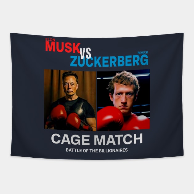 Elon Musk vs Mark Zuckerberg Tapestry by RuthlessMasculinity