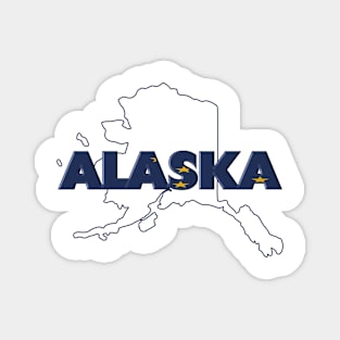 Alaska Colored State Print Magnet