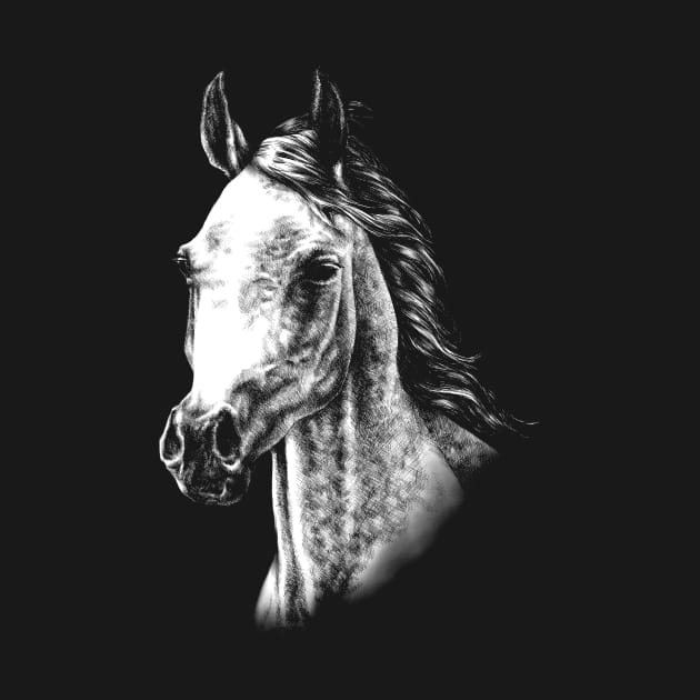 Arabian Horse Animal Portrait by MMMSDesigns