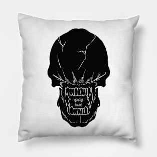 Black Xenomorph Skull Pillow