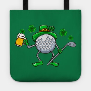 St Patricks Day Golf Golfing Beer Funny Humor Tote