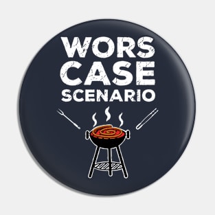 Wors Case Scenario Braai Pun South Africa Funny Pin