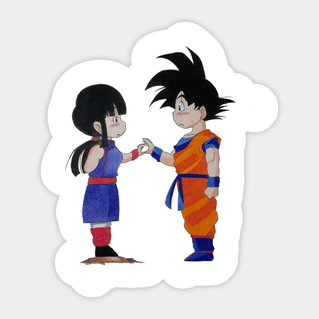 Kid Goku And Chi Chi Design Goku And Chi Chi Sticker Teepublic