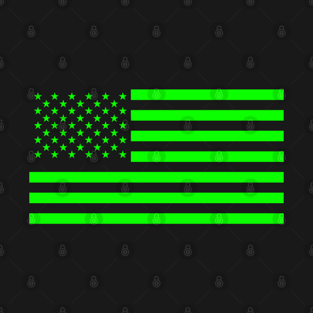 New United States Fluorescent Green Flag by NINE69