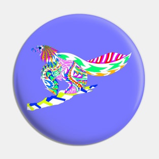 winged velociraptor ecopop Pin