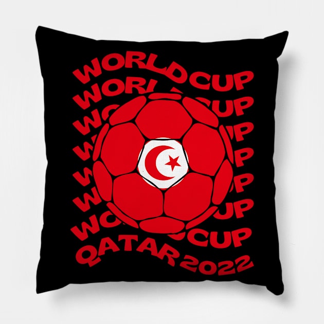 Tunisia Football Pillow by footballomatic